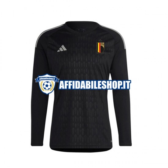 Maglia Belgio Portiere 2022 Uomo Manica Lunga, Gara Away