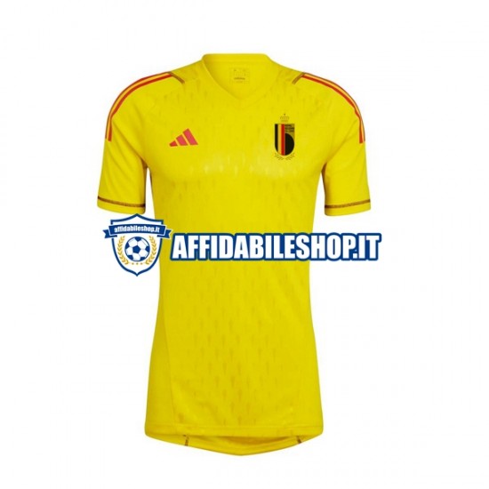 Maglia Belgio Portiere World Cup 2022 Uomo Manica Corta, Gara Away