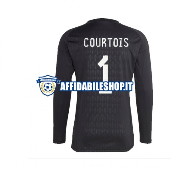 Maglia Belgio Portiere Courtois 1 2022 Uomo Manica Lunga, Gara Away