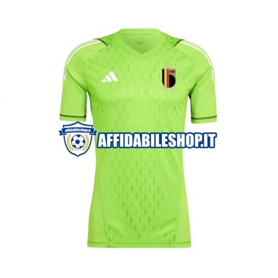 Maglia Belgio Portiere 2022 Uomo Manica Corta, Gara Home