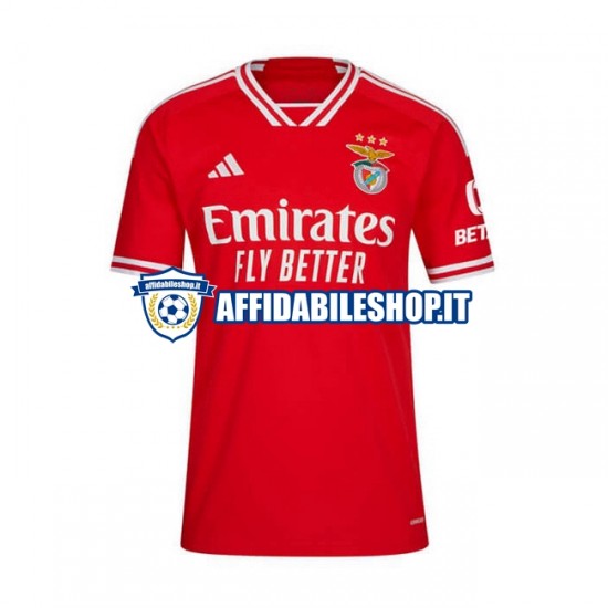 Maglia Benfica 2023-2024 Uomo Manica Corta, Gara Home