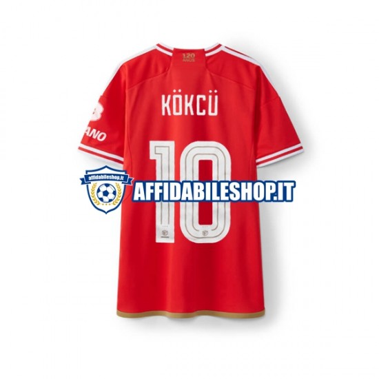 Maglia Benfica Orkun Kokcu 10 2023-2024 Uomo Manica Corta, Gara Home