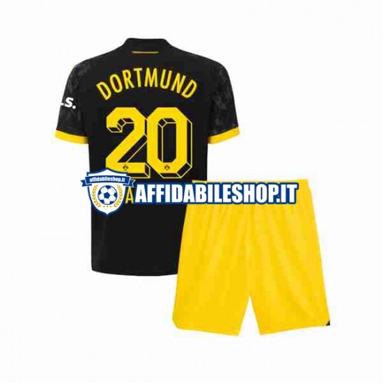 Maglia Borussia Dortmund Marcel Sabitzer 20 2023-2024 Bambino 3-13 anni Manica Corta, Gara Away