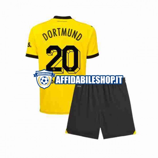 Maglia Borussia Dortmund Marcel Sabitzer 20 2023-2024 Bambino 3-13 anni Manica Corta, Gara Home