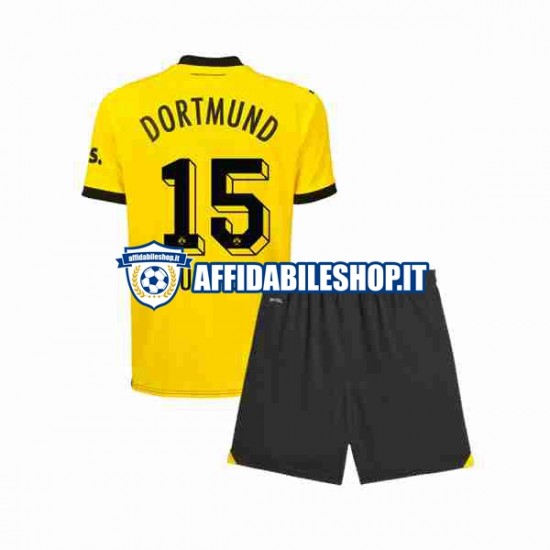 Maglia Borussia Dortmund Mats Hummels 15 2023-2024 Bambino 3-13 anni Manica Corta, Gara Home