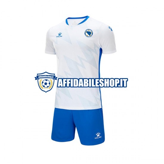 Maglia Bosnia Herzegovina 2023 Bambino 3-13 anni Manica Corta, Gara Away