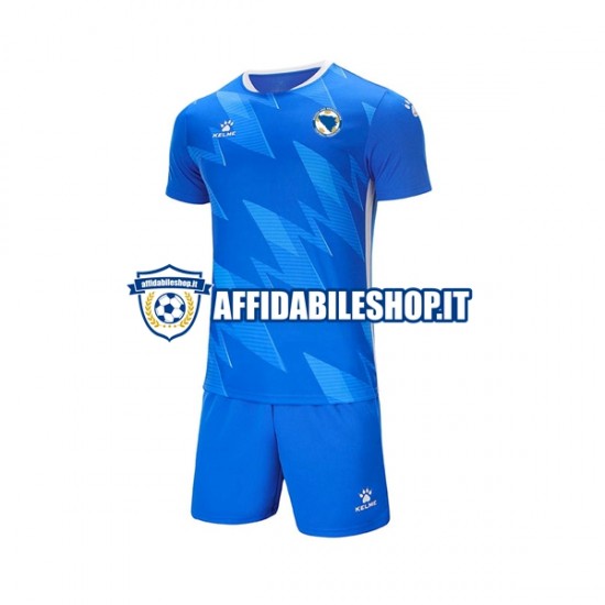 Maglia Bosnia Herzegovina 2023 Bambino 3-13 anni Manica Corta, Gara Home