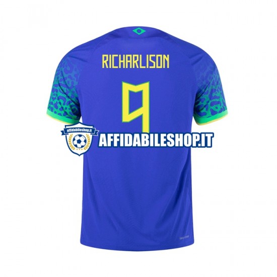 Maglia Brasile RICHARLISON 9 2022 Uomo Manica Corta, Gara Away