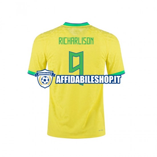 Maglia Brasile RICHARLISON 9 2022 Uomo Manica Corta, Gara Home