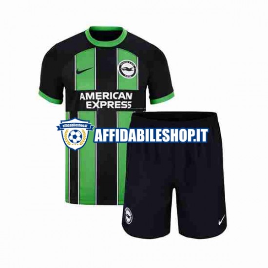 Maglia Brighton Hove Albion 2023-2024 Bambino 3-13 anni Manica Corta, Gara Away