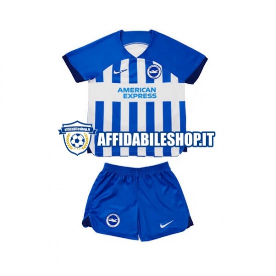 Maglia Brighton Hove Albion 2023-2024 Bambino 3-13 anni Manica Corta, Gara Home