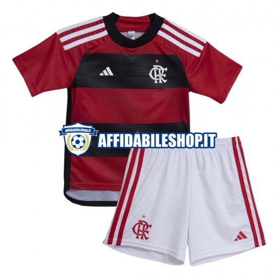 Maglia CR Flamengo 2023-2024 Bambino 3-13 anni Manica Corta, Gara Home