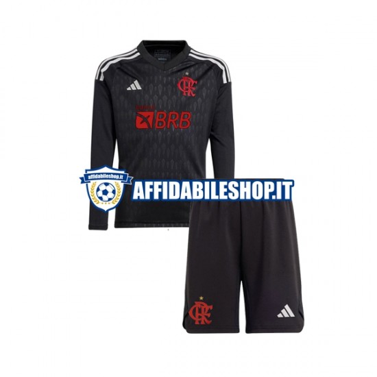 Maglia CR Flamengo Portiere 2023-2024 Bambino 3-13 anni Manica Lunga, Gara Away