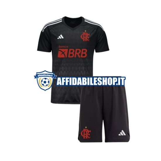 Maglia CR Flamengo Portiere 2023-2024 Bambino 3-13 anni Manica Corta, Gara Away