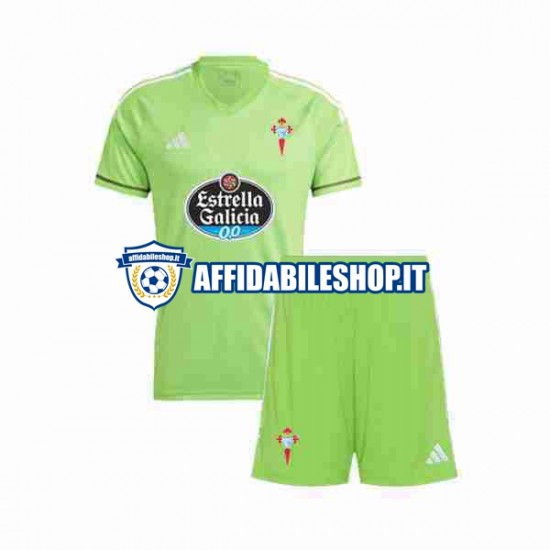 Maglia Celta de Vigo Portiere 2023-2024 Bambino 3-13 anni Manica Corta, Gara Home