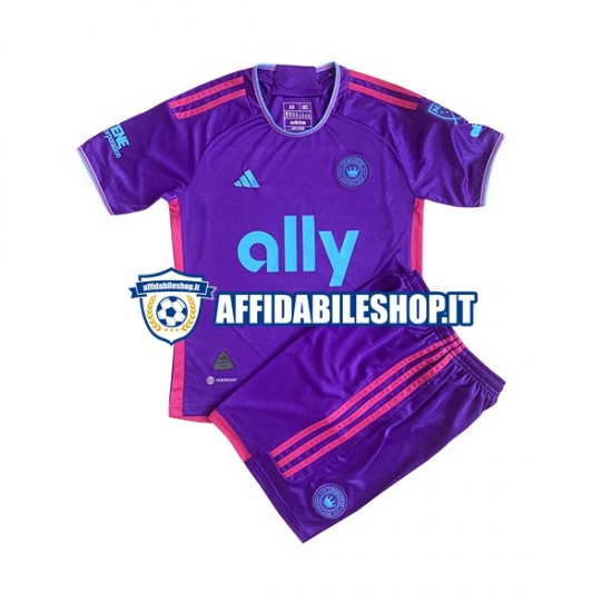 Maglia Charlotte FC 2023 Bambino 3-13 anni Manica Corta, Gara Away