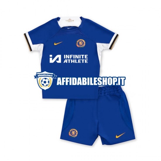 Maglia Chelsea 2023-2024 Bambino 3-13 anni Manica Corta, Gara Home