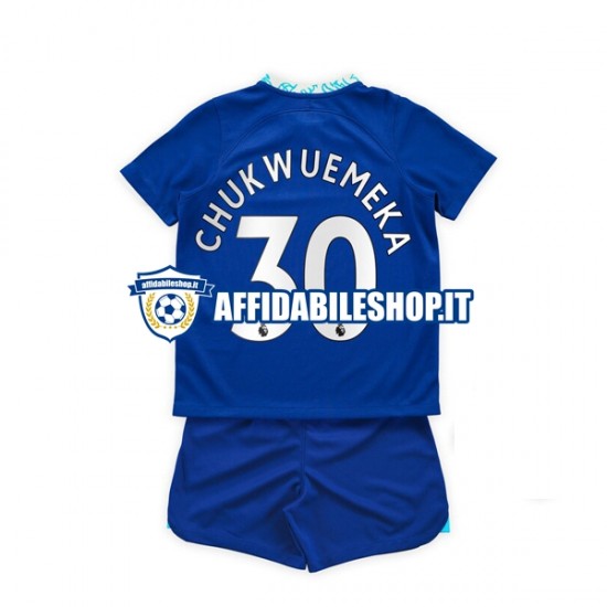 Maglia Chelsea Chukwuemeka 30 2022-2023 Bambino 3-13 anni Manica Corta, Gara Home