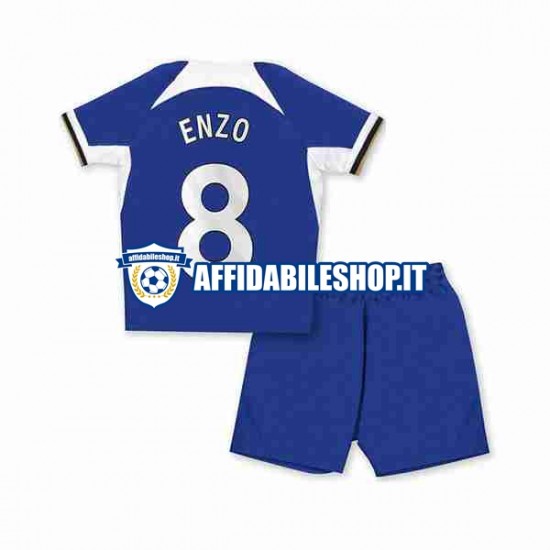 Maglia Chelsea Enzo Fernandez 8 2023-2024 Bambino 3-13 anni Manica Corta, Gara Home