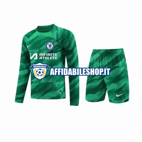 Maglia Chelsea Portiere 2023-2024 Bambino 3-13 anni Manica Lunga, Gara Terza