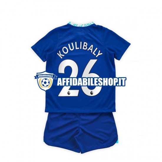 Maglia Chelsea Kalidou Koulibaly 26 2022-2023 Bambino 3-13 anni Manica Corta, Gara Home