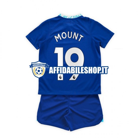 Maglia Chelsea Mason Mount 19 2022-2023 Bambino 3-13 anni Manica Corta, Gara Home