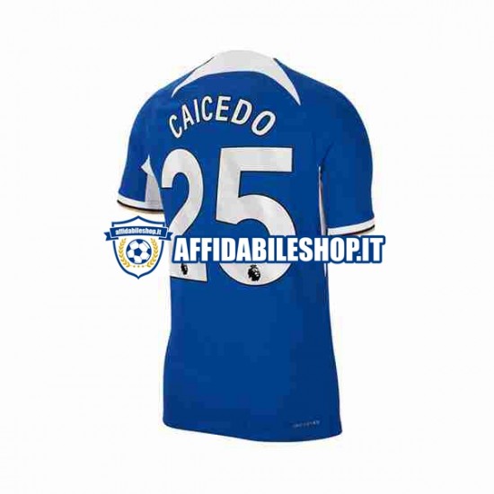 Maglia Chelsea Moises Caicedo 25 2023-2024 Uomo Manica Corta, Gara Home