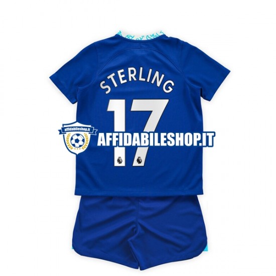 Maglia Chelsea Raheem Sterling 17 2022-2023 Bambino 3-13 anni Manica Corta, Gara Home