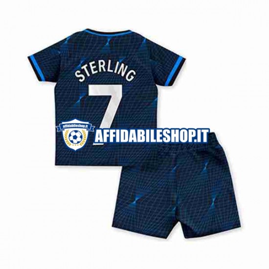 Maglia Chelsea Raheem Sterling 7 2023-2024 Bambino 3-13 anni Manica Corta, Gara Away