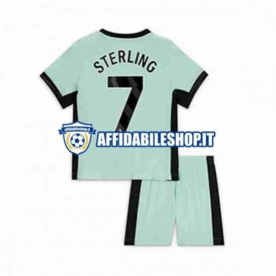 Maglia Chelsea Raheem Sterling 7 2023-2024 Bambino 3-13 anni Manica Corta, Gara Terza