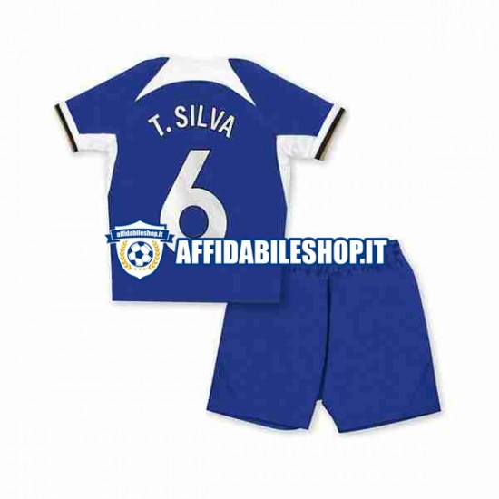 Maglia Chelsea T.SILVA 6 2023-2024 Bambino 3-13 anni Manica Corta, Gara Home