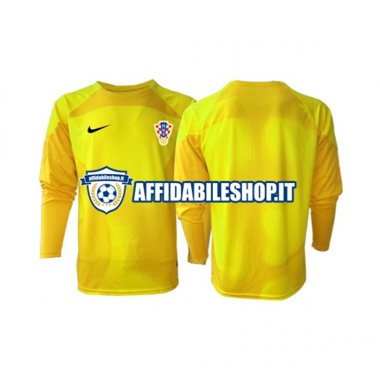 Maglia Croazia Portiere World Cup 2022 Uomo Manica Lunga, Gara Home