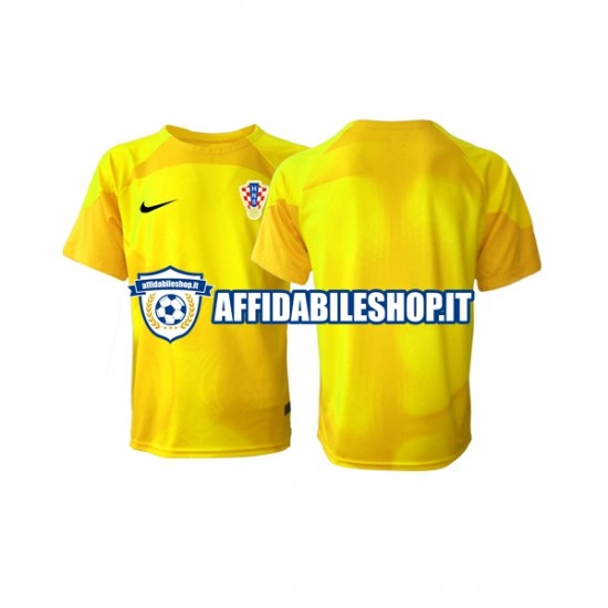 Maglia Croazia Portiere World Cup 2022 Uomo Manica Corta, Gara Home