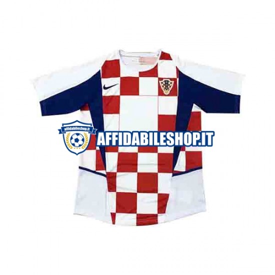 Maglia Croazia 2002 Uomo Manica Corta, Gara Home