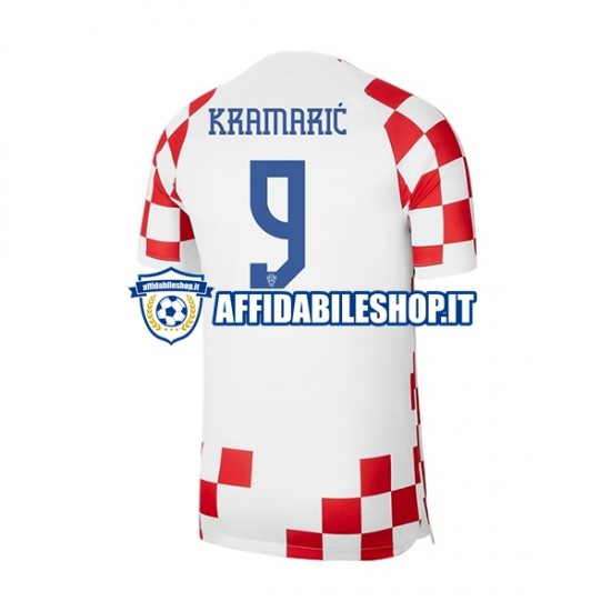 Maglia Croazia Kramaric 9 World Cup 2022 Uomo Manica Corta, Gara Home