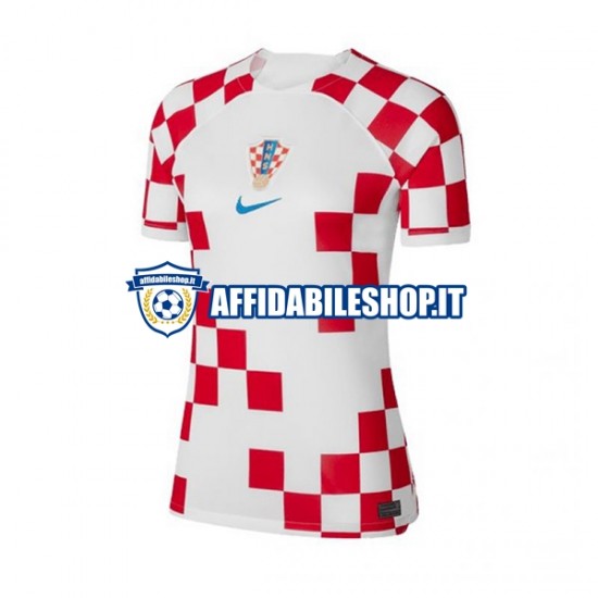 Maglia Croazia World Cup 2022 Donna Manica Corta, Gara Home