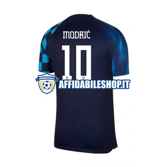 Maglia Croazia Modrić 10 World Cup 2022 Uomo Manica Corta, Gara Away