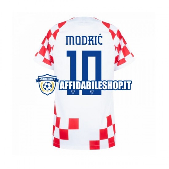 Maglia Croazia Modrić 10 World Cup 2022 Uomo Manica Corta, Gara Home