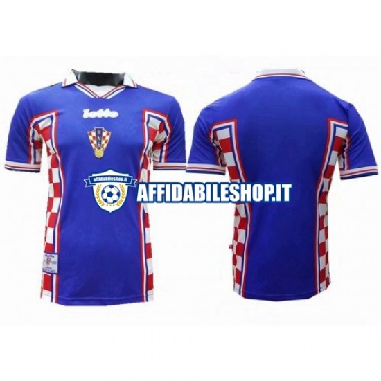 Maglia Croazia Retro 1998 Uomo Manica Corta, Gara Away