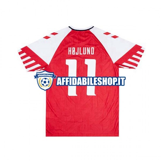 Maglia Danimarca Rasmus Hojlund 11 2023-2024 Uomo Manica Corta, Gara Home