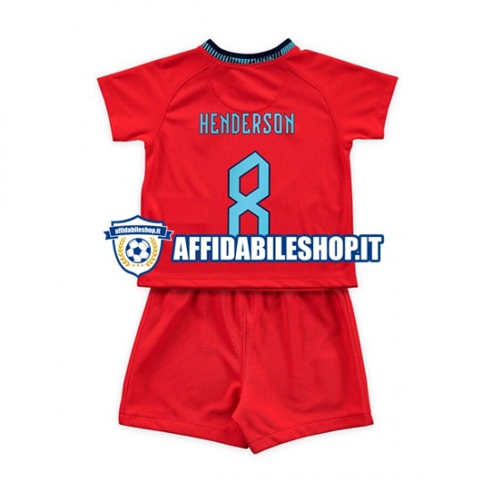 Maglia Inghilterra Henderson 8 World Cup 2022 Bambino 3-13 anni Manica Corta, Gara Away