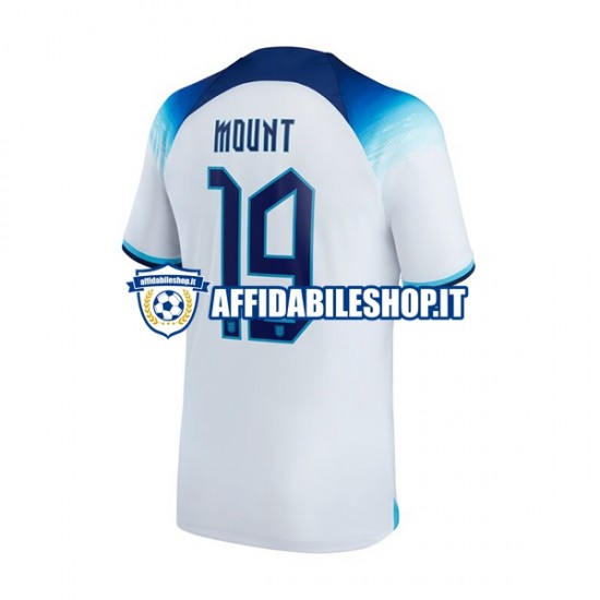 Maglia Inghilterra Mount 19 World Cup 2022 Uomo Manica Corta, Gara Home