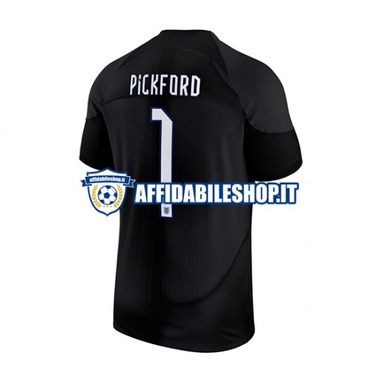 Maglia Inghilterra Portiere Pickford 1 World Cup 2022 Uomo Manica Corta, Gara Home