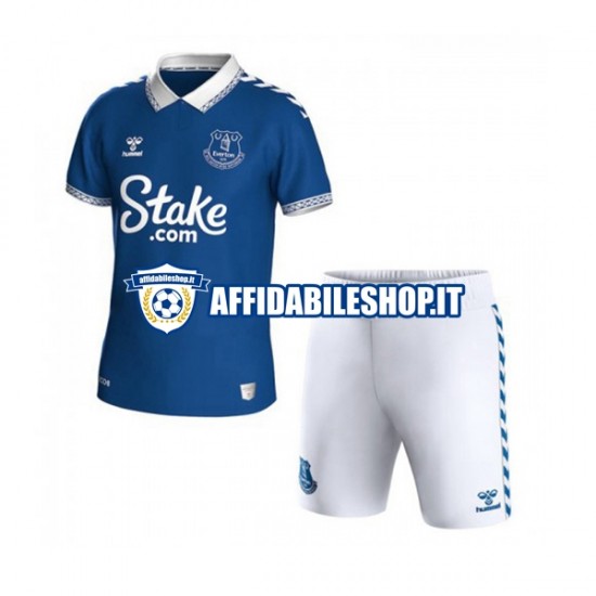 Maglia Everton 2023-2024 Bambino 3-13 anni Manica Corta, Gara Home