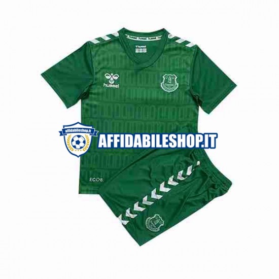 Maglia Everton Portiere 2023-2024 Bambino 3-13 anni Manica Corta, Gara Home