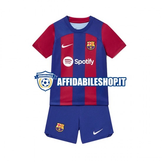 Maglia FC Barcelona 2023-2024 Bambino 3-13 anni Manica Corta, Gara Home