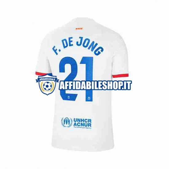 Maglia FC Barcelona Frenkie de Jong 21 2023-2024 Uomo Manica Corta, Gara Away