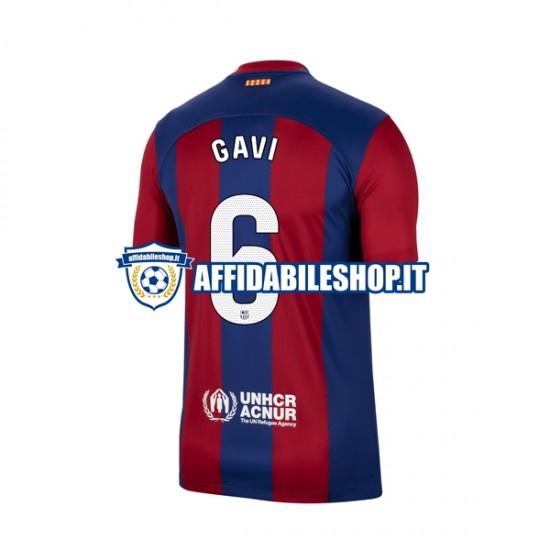 Maglia FC Barcelona Gavi 6 2023-2024 Uomo Manica Corta, Gara Home