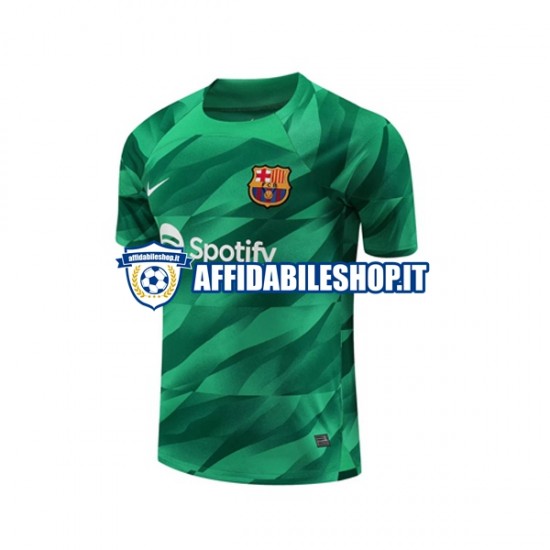 Maglia FC Barcelona Portiere 2023-2024 Uomo Manica Corta, Gara Home