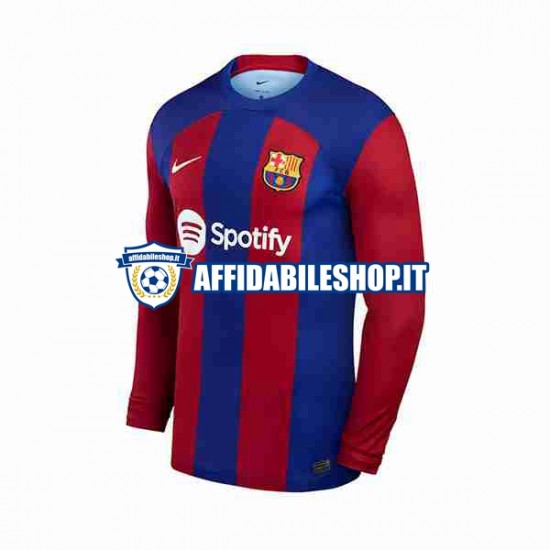 Maglia FC Barcelona 2023-2024 Uomo Manica Lunga, Gara Home